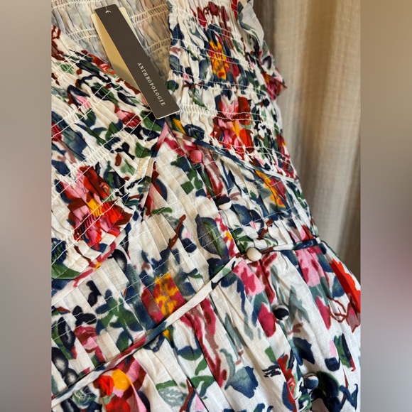 NWT Anthropologie Floral 100% Cotton Dress- S - Picture 4 of 10